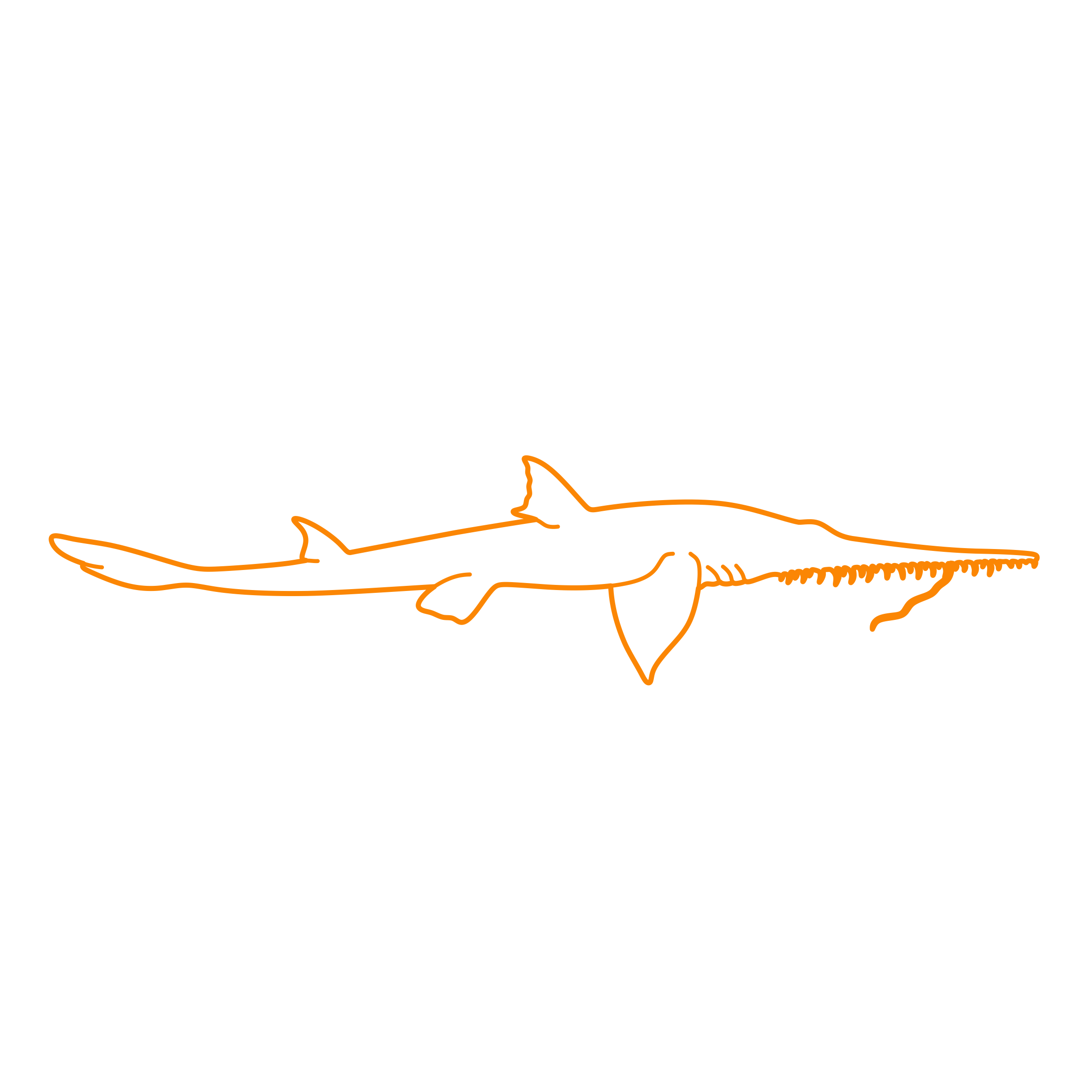 Animals Sharks Longnose Sawshark Editable Svg Line Art Free Vectors